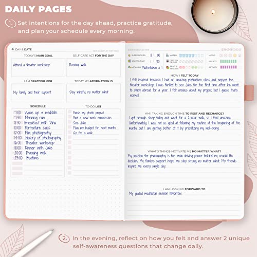 Clever Fox Self-Care Journal – Wellness & Daily Reflection Notebook – Mental Health & Personal Development Journal – Self-Care, Meditation & Mood Journal for Women & Men – A5 Size (Light Pink)
