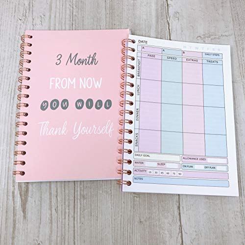 13 Wk Slimming World Food Diary Compatible Diet Planner Notebook Journal - SW Pastel 1 -ThankYourself Peach