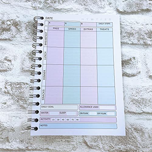 13 Wk Slimming World Food Diary Compatible Diet Planner Notebook Journal - SW Pastel 1 -ThankYourself Peach