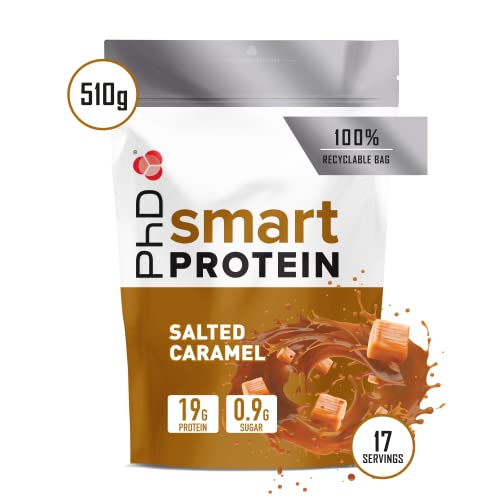 Phd Smart Protein, Versatile Shake, Ideal for Shakes, Baking and Deserts, Salted Caramel Flavour, 17 Servings per 510 g Bag