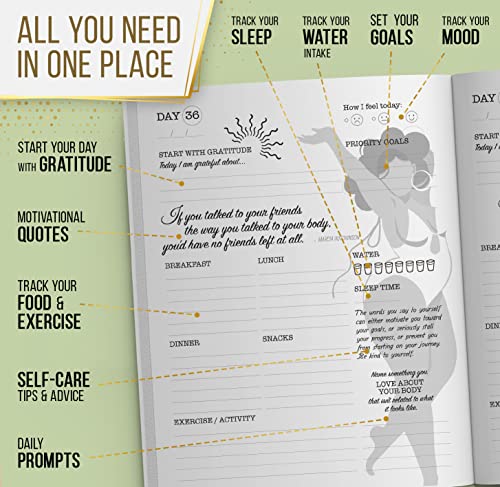 The Best Of Me: A Daily Food, Gratitude and Self-Care Journal for Women to Get in Your Best Shape Physically, Mentally and Spiritually