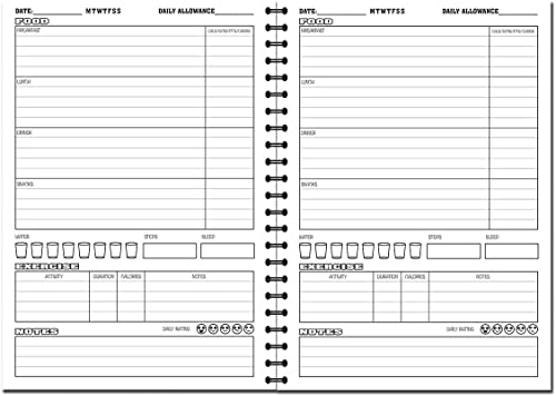 Cherry 12 Week Health and Fitness Journal/Food and Exercise Tracker Wirobound with Fruit & Flower Cover on Premium 120gsm Paper A5 (210 x 148 millimetres) 55 Double Sided Sheets per Book