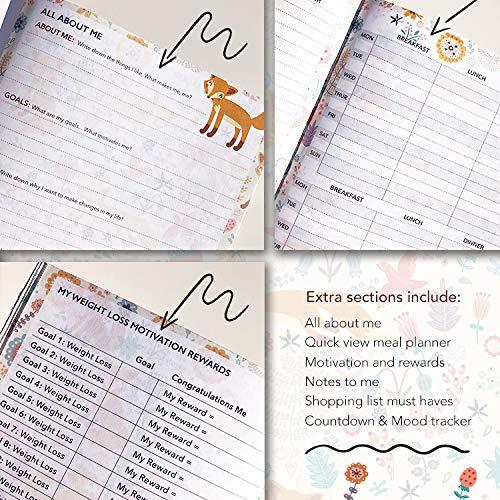 A5 Slimming Diary, Diet Diary, Food Log Journal, Slimming Club, Fill In Your Own Text, Seasonal E