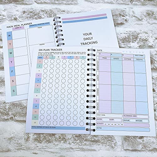 13 Wk Slimming World Food Diary Compatible Diet Planner Notebook Journal - SW Pastel 1 -ThankYourself Peach