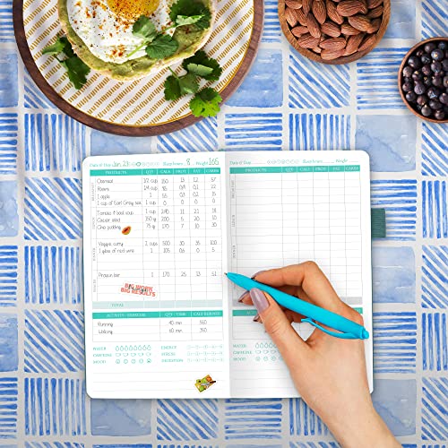 Legend Wellness Planner & Food Journal – Daily Diet, Health & Fitness Journal with Exercise & Weight Loss Trackers – Lifestyle, Nutrition & Workout Diary – Lasts 6 Months, Pocket Size - Turquoise