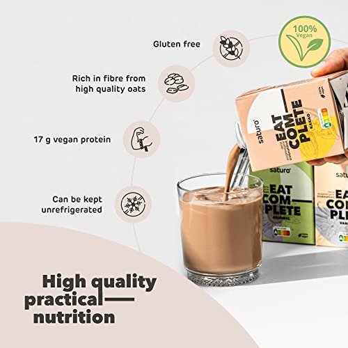 Saturo Meal Replacement Variety Pack | High In Protein Shake with 500 kcal | Vegan | Drinkable Meal With 26 nutrients | 18 x 500 ml