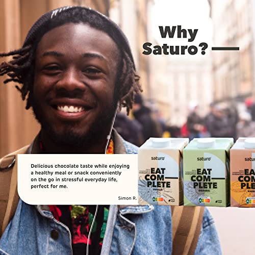 Saturo Meal Replacement Variety Pack | High In Protein Shake with 500 kcal | Vegan | Drinkable Meal With 26 nutrients | 18 x 500 ml