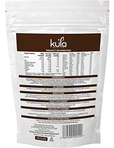 Chocolate Dairy and Gluten Free Meal Replacement Shake - 300g (12 Servings) High in Soy Isolate Protein, Low in Calories, Fat and Sugar - Easy to Mix Diet Slim Shake Drink Plus Vitamins and Minerals