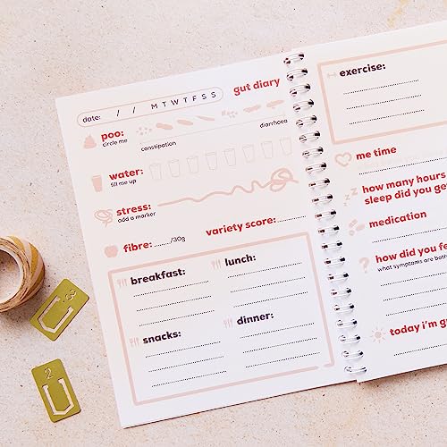 The Gut Stuff - Gut Health Diary & Planner - Six Week Journal to Track Your Food, Hydration, Mood & Poop