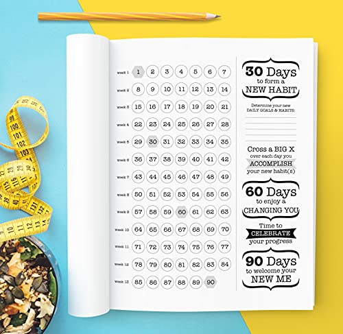 Hello New Me: A Daily Food and Exercise Journal to Help You Become the Best Version of Yourself, (90 Days Meal and Activity Tracker)