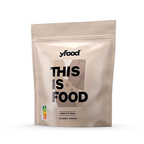 YFood Powder Classic Choco, protein meal replacement, THIS IS FOOD powder, 25g of protein, 17 meals, 26 vitamins & minerals, 1,5kg pack