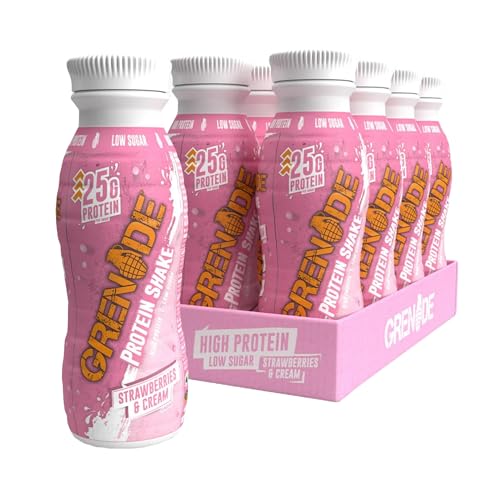 Grenade High Protein Shake, 8 x 330 ml - Strawberries and Cream (Packaging May Vary)