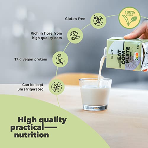 Saturo Meal Replacement Shakes, Original, Ready-to-Drink Meal, All Essential Vitamins and Minerals, Gluten-Free, 500 kcal, Pack of 12 (Original, 12x500ml)