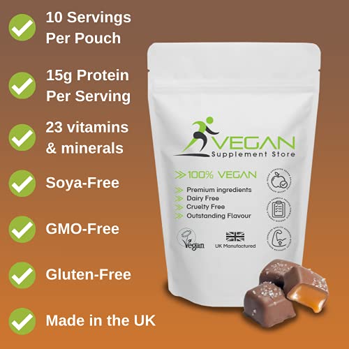 Vegan Meal Replacement Shake from the Vegan Supplement Store - Meal Replacement Shakes for Weight Loss - Plant Based - Gluten, Dairy, Soy & Cruelty Free Diet Shake (Chocolate Salted Caramel)