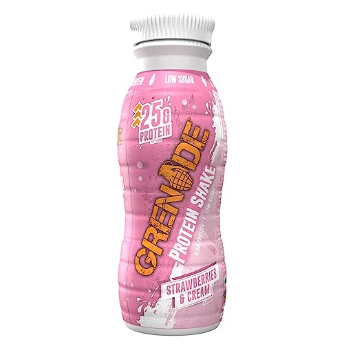 Grenade High Protein Shake, 8 x 330 ml - Strawberries and Cream (Packaging May Vary)