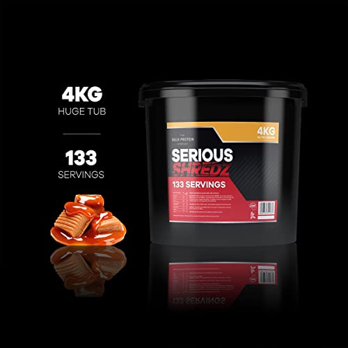 The Bulk Protein Company – Serious Shredz – Diet Whey Protein Powder – Contains L-Carnitine L-Tartrate and Green Tea Extract – Supports Lean Muscle Growth – 4kg (Salted Caramel), 133 Servings