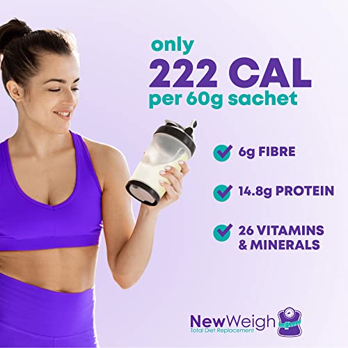 Meal Replacement Weight Loss Shake - Delicious Very Vanilla High Protein Diet Shake Powder, High in Fibre and Low Fat. Healthy Shakes for Women, Men 7 x 60g Sachets