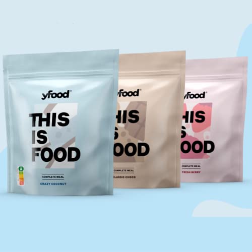 YFood Powder Classic Choco, protein meal replacement, THIS IS FOOD powder, 25g of protein, 17 meals, 26 vitamins & minerals, 1,5kg pack