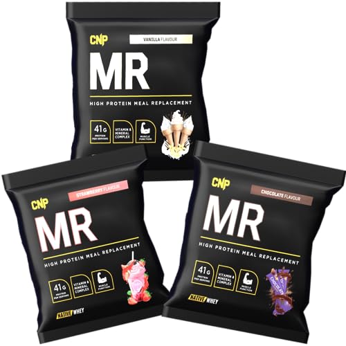 CNP Professional MR, High Protein Complete Meal Replacement Shake, 41g Protein with Vitamins & Minerals, Probiotics, Native Whey and Casein, 72g x 20 Sachets, 3 Flavours Available (Strawberry)