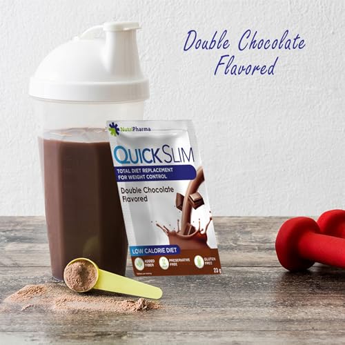 Quick Slim Meal Replacement Shake for Weight Loss, 30 Servings, 20g Protein, 27 Vitamins & Minerals, Dietary Fiber, Low Carb, Gluten Free (Mixed Flavored)