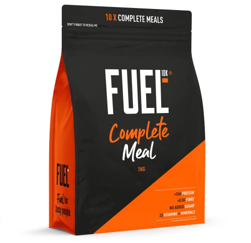 FUEL10K Vegan Vanilla - The Complete Meal Shake - High Protein and Fibre - 10 Servings, 1KG