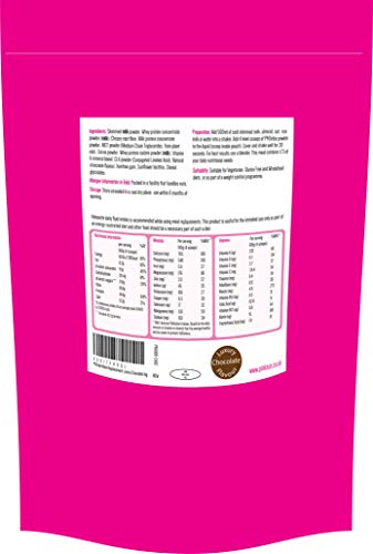 PINK SUN Diet Meal Replacement Shake Chocolate 1kg (or Vanilla) Soy Free Protein Powder Nutritionally Complete Shakes with Vitamins No Added Sugar No Aspartame No Sucralose