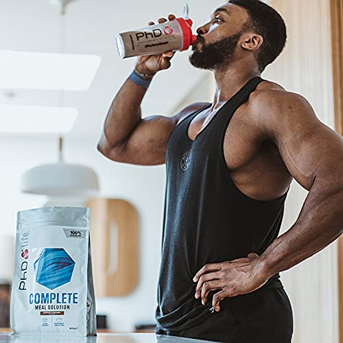 PhD Nutrition Life Complete Meal Solution Vegan Protein Powder, Meal Replacement Protein Powder, Vanilla Flavour, 840 g Bag