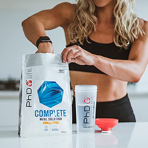 PhD Nutrition Life Complete Meal Solution Vegan Protein Powder, Meal Replacement Protein Powder, Vanilla Flavour, 840 g Bag