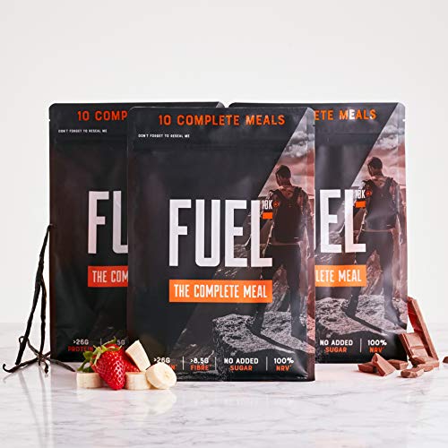 FUEL10K Vegan Vanilla - The Complete Meal Shake - High Protein and Fibre - 10 Servings, 1KG