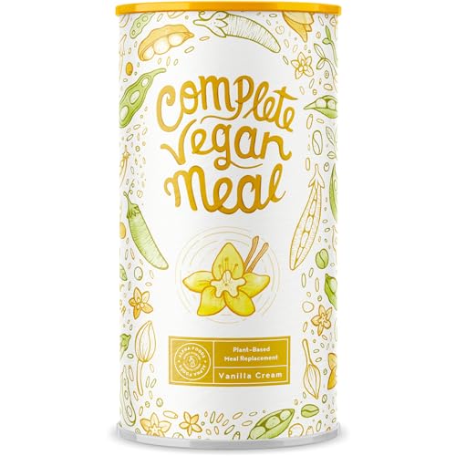 Vegan Meal Replacement Shake - Vanilla Flavour Powder - Plant Based Meal Replacement for Energy and Performance - with Vegan Protein & 24 Vitamins - Protein Shakes Alternative - 1kg Tub - Alpha Foods