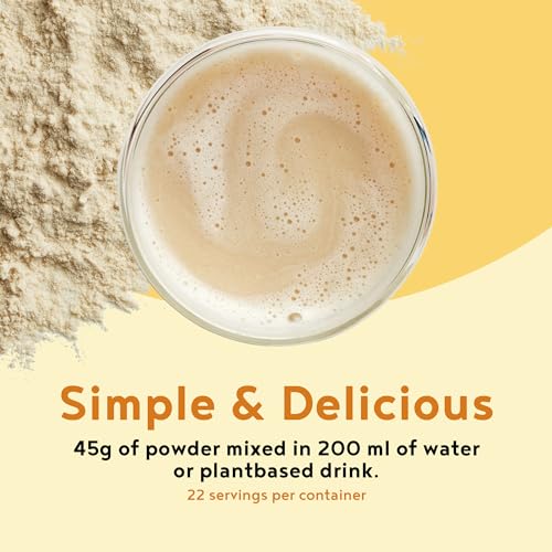 Vegan Meal Replacement Shake - Vanilla Flavour Powder - Plant Based Meal Replacement for Energy and Performance - with Vegan Protein & 24 Vitamins - Protein Shakes Alternative - 1kg Tub - Alpha Foods