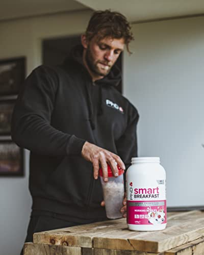 PhD Smart Breakfast Shake, with High Protein, Essential Vitamins & Minerals, Probiotics & Digestive Enzymes, Blueberry & Lemon Flavor, 26 g Protein,10 Servings