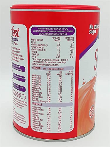 SLIMFAST 365G Summer Strawberry Meal Replacement Milkshake Powder