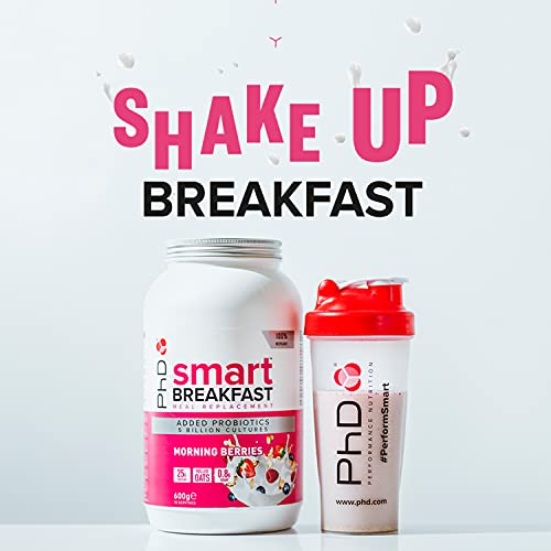 PhD Smart Breakfast Shake, with High Protein, Essential Vitamins and Minerals, Probiotics and Digestive Enzymes, Chocolate Cereal Milk Flavor, 26 g Protein,10 Servings