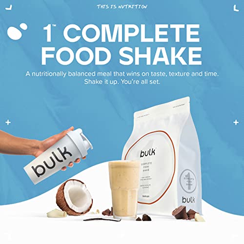 Bulk 1 Complete Food Shake, Complete Meal, 7 Meals, Vegan, White Chocolate Coconut, 700 g