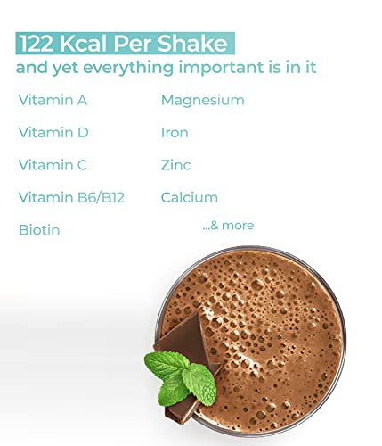 NUPO Diet Shake Chocolate Mint – Vegan premium diet shakes for weight management I Clinically proved meal replacement shake for weight control I 10 Servings I Very Low-Calorie Diet, GMO Free