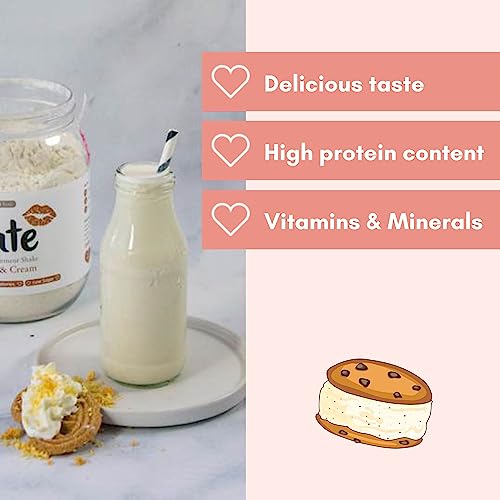 Cute Nutrition Meal Replacement Shake - Protein Shake High in Protein - Cookies & Cream - Vitamins and Minerals - 500 g - Bonus E-book - by TummyTox