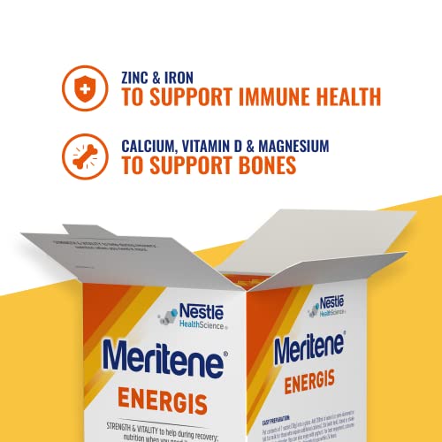 Meritene Energis Vanilla Shake | 30g Shake Powder Sachets, Pack of 15 | Nutritional Shake Mix with Proteins, Vitamins and Minerals