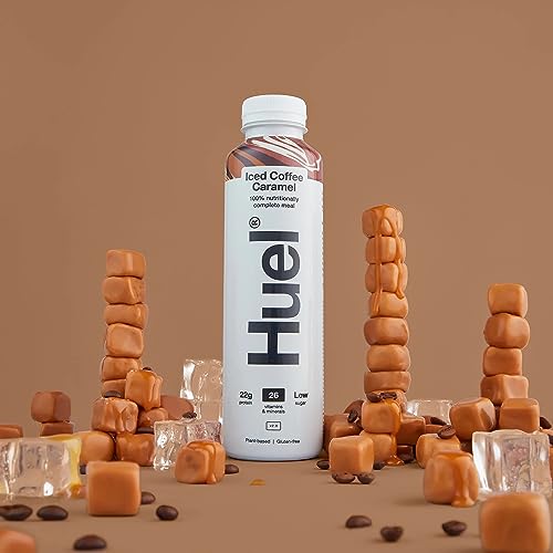 Huel PICK ANY 6 Ready To Drink Nutritionally Complete Meal from 8+ Flavours Inc.Chocolate, Banana, Vanilla, Berry, Salted Caramel, Iced Coffee Caramel, Strawberries & Cream, Etc. (Each 500ml)