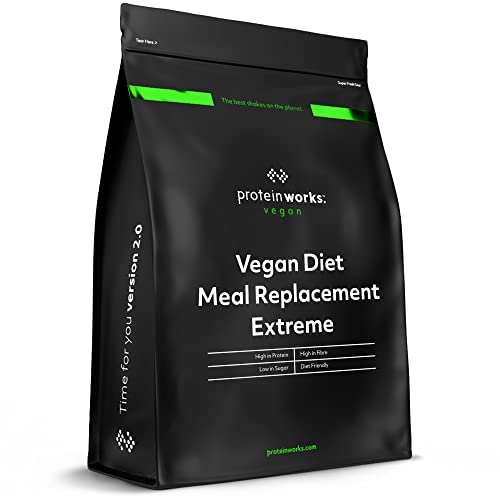 Protein Works - Vegan Diet Meal Replacement Extreme | Plant Based Meal Replacement Shake | Added Vitamins | Aids Weight Loss | 8 Servings | Chocolate Silk | 500g