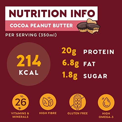 Dare Motivation Nutritionally Complete Meal Replacement Shake - Cocoa & Peanut Butter - 20g Vegan Protein and all 26 Essential Vitamins & Minerals per Serving - 750g (15 Servings)