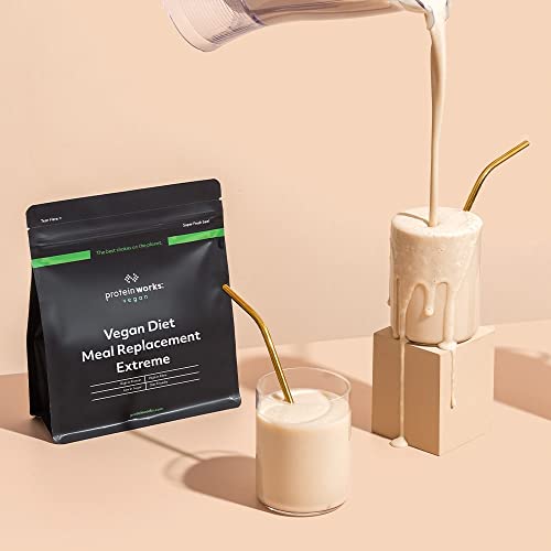 Protein Works - Vegan Diet Meal Replacement Extreme | Plant Based Meal Replacement Shake | Added Vitamins | Aids Weight Loss | 8 Servings | Chocolate Silk | 500g