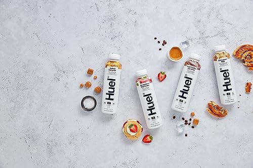 Huel PICK ANY 6 Ready To Drink Nutritionally Complete Meal from 8+ Flavours Inc.Chocolate, Banana, Vanilla, Berry, Salted Caramel, Iced Coffee Caramel, Strawberries & Cream, Etc. (Each 500ml)