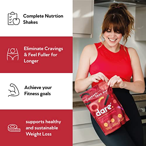 Dare Motivation Nutritionally Complete Meal Replacement Shake - Cocoa & Peanut Butter - 20g Vegan Protein and all 26 Essential Vitamins & Minerals per Serving - 750g (15 Servings)