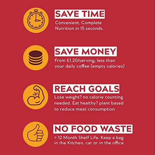 Dare Motivation Nutritionally Complete Meal Replacement Shake - Cocoa & Peanut Butter - 20g Vegan Protein and all 26 Essential Vitamins & Minerals per Serving - 750g (15 Servings)
