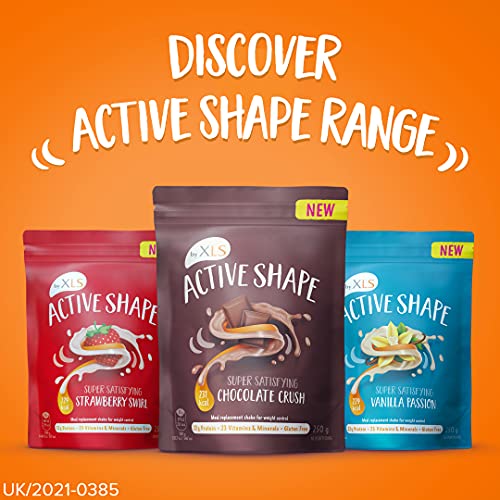 NEW Active Shape by XLS - Meal Replacement Powder Shake for Weight Control and Weight Loss - 23 Vitamins and Minerals - 22 g of Protein - Gluten Free - Chocolate Crush, 250 g