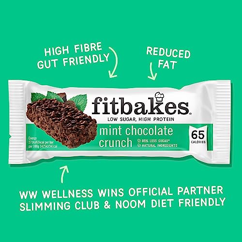 Fitbakes : 65 Calories Mini Mint Chocolate Keto Bars (12x19g) Diabetic Chocolate Keto Snacks, 1 Net Carb, Vegan Protein Bars, Vegan Protein Snacks, Vegan Chocolate Protein Mint Chocolate