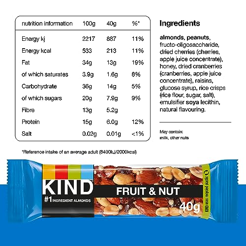KIND Bars, Gluten Free Snack Bars, Fruit & Nut, 12 Bars