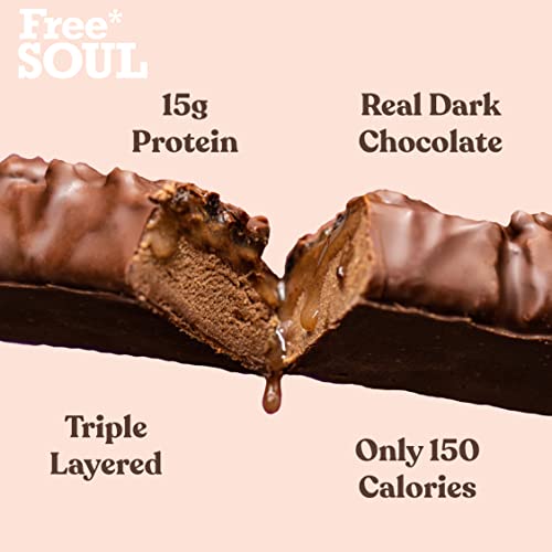 Free Soul Vegan Protein Bar | Plant Based Chocolate Protein Bar | High Protein, Dairy Free, Low Sugar, Low Carb, Sucralose Free, Palm Oil Free | 12 Count (Variety Box)