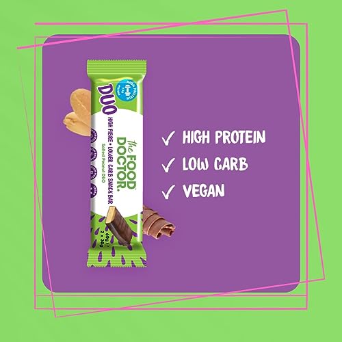 The Food Doctor Salted Peanut Keto Bar, Low Carb Bar, High Protein Bar, High Fibre, Pack of 12